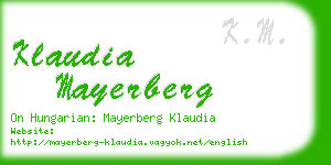 klaudia mayerberg business card